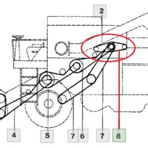 ESQUEMA CORREA BOMBA HIDRAULICA SECUNDARIO