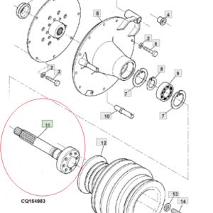 ESQUEMA EJE POLEA MOTRIZ MECANICA